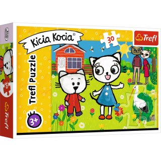 Puzzle 30 elementów Przygody Kici Koci Trefl Kicia Kocia 18264 Układanka