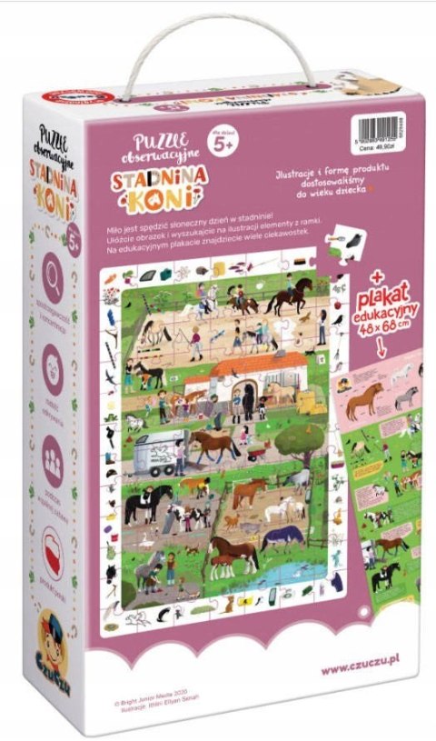 Puzzle Obserwacyjne Stadnina Koni CzuCzu 5+