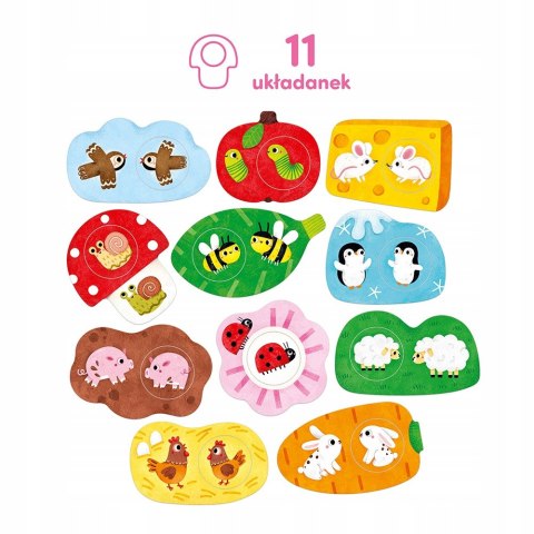 CzuCzu Puzzle z dziurką Przyjaciele 12m+ 11 elementów Moje pierwsze puzzle