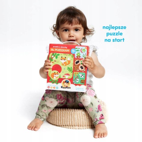 CzuCzu Puzzle z dziurką Tu mieszkam 15m+ 8 elementów Moje Pierwsze puzzle
