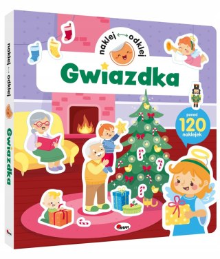 Gwiazdka Naklej odklej książka z naklejkami Świątecznymi wielokrotnego