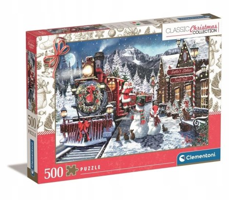 OUTLET Puzzle 500 Świąteczne Stacja Kolejowa 81502 Uszkodzone opakowanie