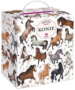 Puzzle 200 elementów Konie Czu czu