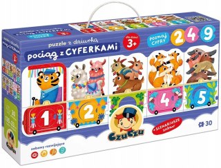 Puzzle z dziurką Pociąg z cyferkami CzuCzu