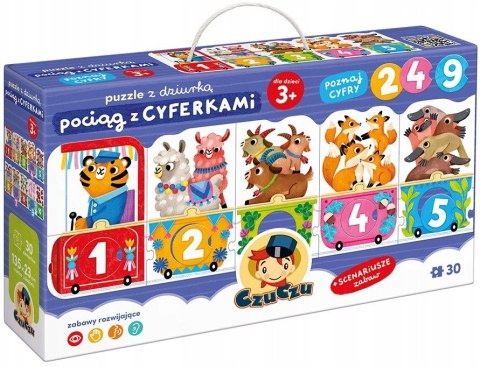 Puzzle z dziurką Pociąg z cyferkami CzuCzu
