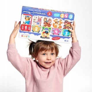 Puzzle z dziurką Pociąg z cyferkami CzuCzu