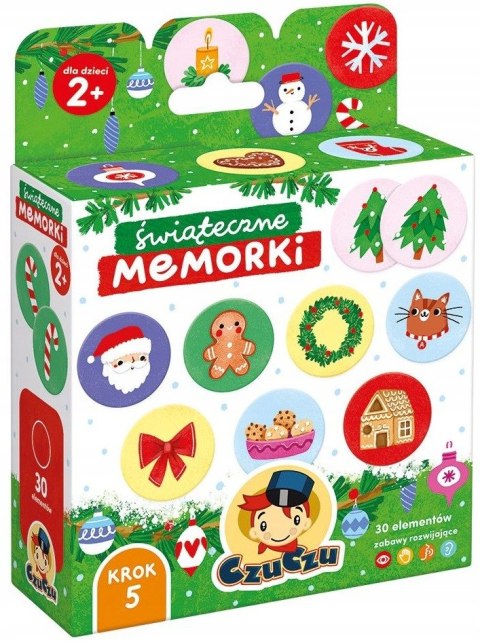 CzuCzu Świąteczne memorki dla dzieci Boże Narodzenie Memory 2+