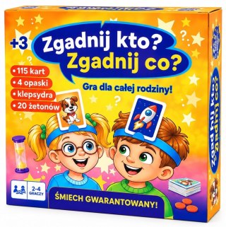 Gra Rodzinna Zgadnij Kto? Zgadnij Co? Zgadywanka dla dzieci 115 kart 3+