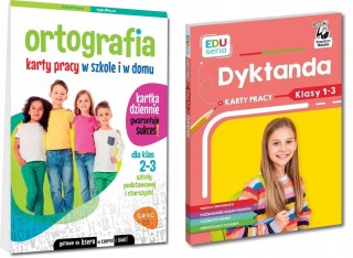 Pakiet Ortografia Karty Pracy w Szkole i w Domu Klasy 2-3 Dyktanda 1-3