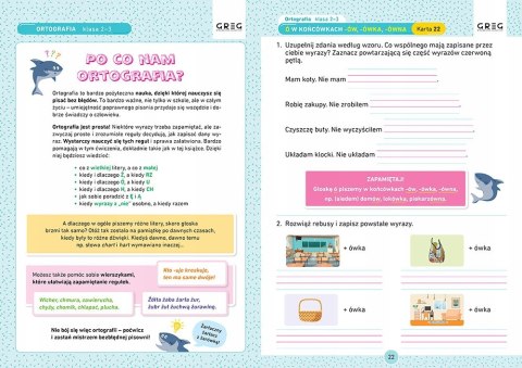Pakiet Ortografia Karty Pracy w Szkole i w Domu Klasy 2-3 Dyktanda 1-3