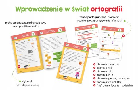 Pakiet Ortografia Karty Pracy w Szkole i w Domu Klasy 2-3 Dyktanda 1-3