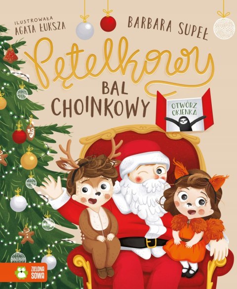 Pętelkowy bal choinkowy Świąteczna Książka z Okienkami Zielona Sowa Okienka