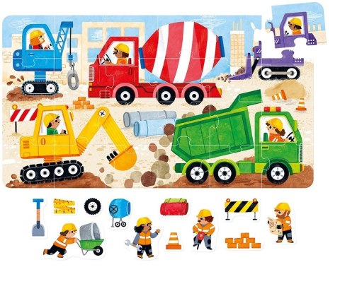 Puzzle 24 elementów CzuCzu Moto puzzle Na budowie