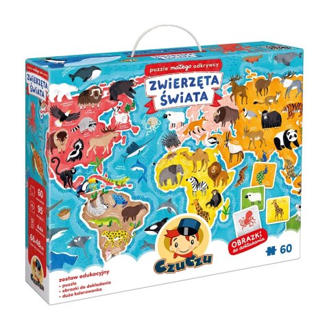 Puzzle małego odkrywcy Zwierzęta Świata 60 elementów CzuCzu