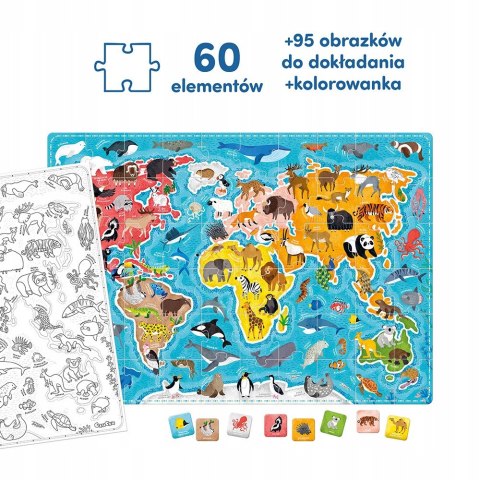 Puzzle małego odkrywcy Zwierzęta Świata 60 elementów CzuCzu