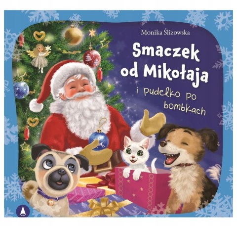 Smaczek od Mikołaja i pudełko po bombkach Świąteczna Święta Mikołaj Skrzat