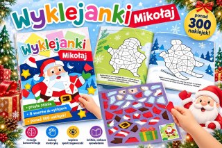 Wyklejanki Mikołaj Wyklejanka Świąteczna Mozaiki Święta Mikołajki 8 wzorów