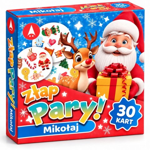 Złap pary Mikołaj Ale Pary Świąteczne Gra Karciana Znajdź Parę Mikołajki