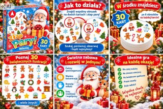 Złap pary Mikołaj Ale Pary Świąteczne Gra Karciana Znajdź Parę Mikołajki