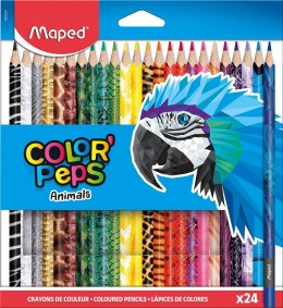 Kredki Ołówkowe Animals 24 kolorów Maped Colorpeps