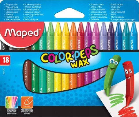 Kredki Świecowe 18 kolorów Maped Colorpeps 861012