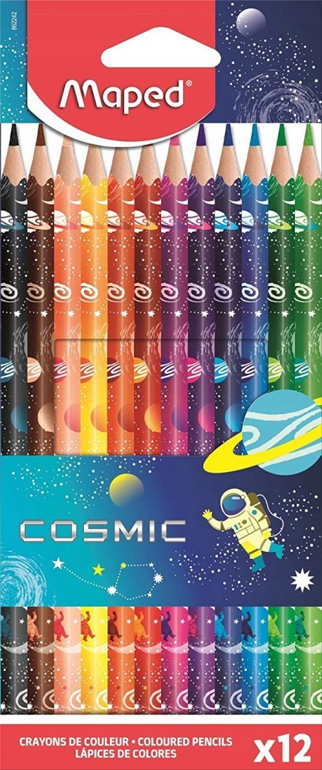 Kredki Cosmic trójkątne 12 kolorów Maped Kosmos