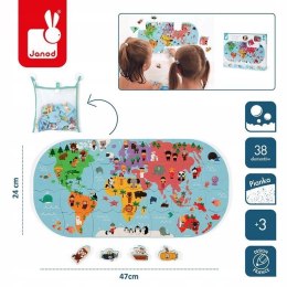 Puzzle do kąpieli Janod Mapa świata 28 elementów