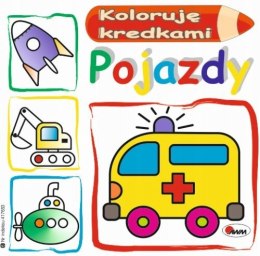 Koloruję kredkami Pojazdy Malowanka Kolorowanka