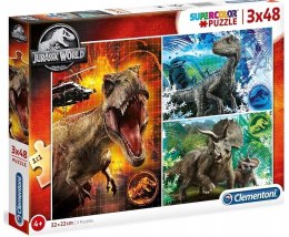 Puzzle 3x48 Dinozaury Jurassic 25250 Clementoni