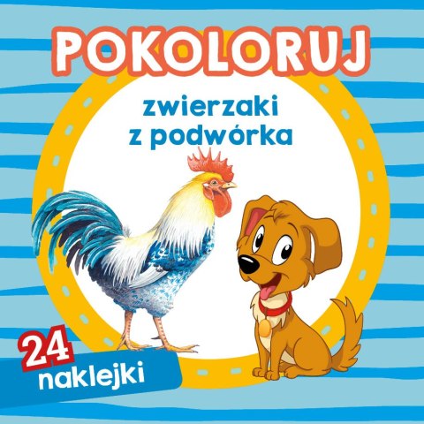 Pokoloruj zwierzaki z podwórka 24 Naklejki