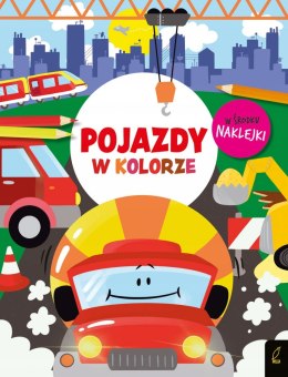 Kolorowanka z kolorem Pojazdy Malowanka Naklejki