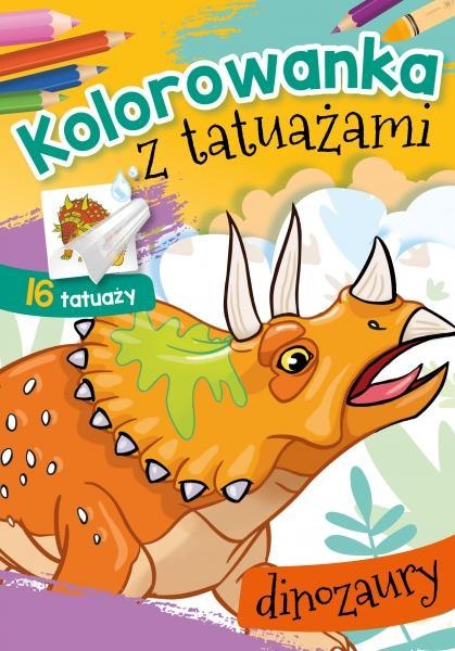 Kolorowanka z tatuażami Dinozaury 16 Tatuaży