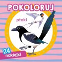 Pokoloruj Ptaki + 24 Naklejki Kolorowanka