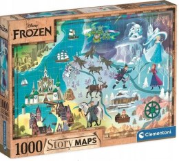 Puzzle 1000 Mapa Kraina Lodu 39666 Clementoni