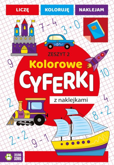 Kolorowe cyferki z naklejkami Zeszyt 2