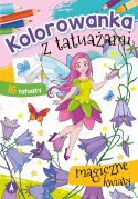 Kolorowanka z tatuażami Magiczne kwiaty 16 Tatuaży