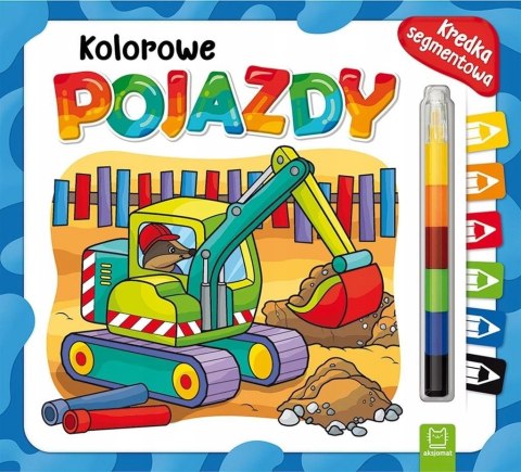 Kolorowe pojazdy Kredka segmentowa Kolorowanka