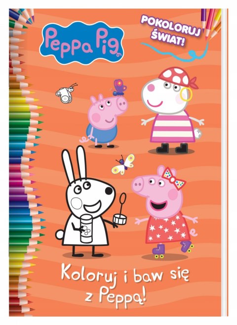 Pokoloruj świat 4 Świnka Peppa Kolorowanka