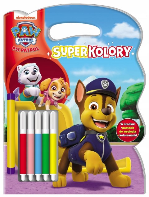 Psi Patrol SuperKolory Kolorowanka + 6 Flamastrów