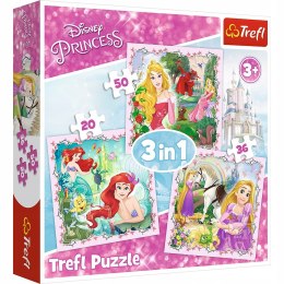 Puzzle 3w1 Disney Księżniczki 34842 Princess Trefl