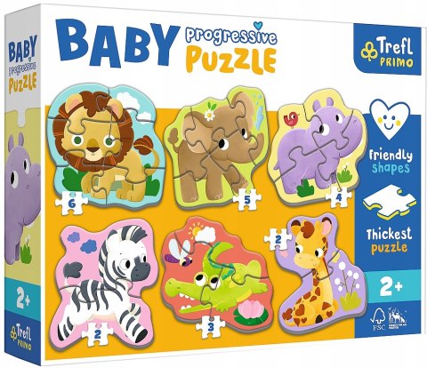 Puzzle Baby Progresywne Safari 6w1 44002 Trefl 2+