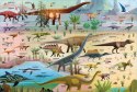 Książka i puzzle 300 elementów Dinozaury Foksal