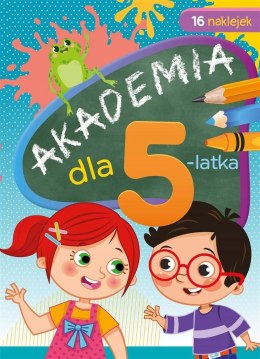 Akademia dla 5-latka Zagadki + 16 Naklejek 5+