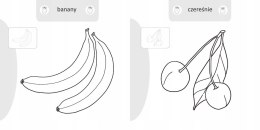 Malowanie doklejanie Owoce Kolorowanka + Naklejki