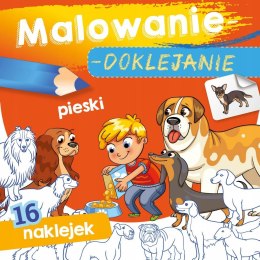 Malowanie doklejanie Pieski Kolorowanka Naklejki