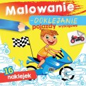 Malowanie doklejanie Pojazdy Wyścigowe Kolorowanka