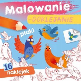 Malowanie doklejanie Ptaki Kolorowanka Naklejki