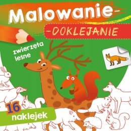 Malowanie doklejanie Zwierzęta leśne Kolorowanka