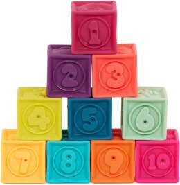 Zestaw 10 Miękkich Klocków Sensorycznych b.Toys