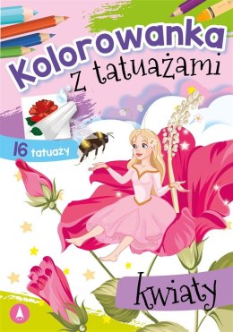 Kolorowanka z tatuażami Kwiaty